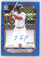 2026 Bowman Chrome Prospect Autograph Justin Gonzales #JG Blue X-Fractor 128/150