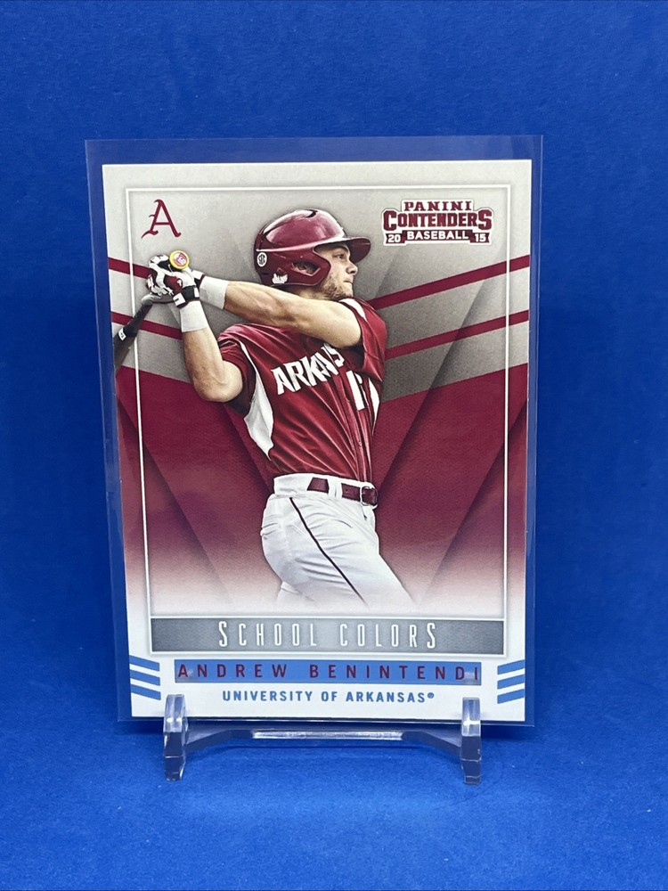 2015 Panini Contenders School Colors Andrew Benintendi #5 Arkansas