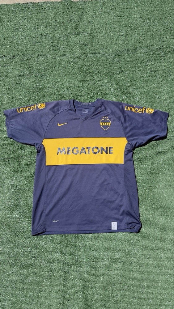 BOCA JUNIORS 2007 2008 HOME FOOTBALL SHIRT SOCCER JERSEY NIKE 217922-411 Medium