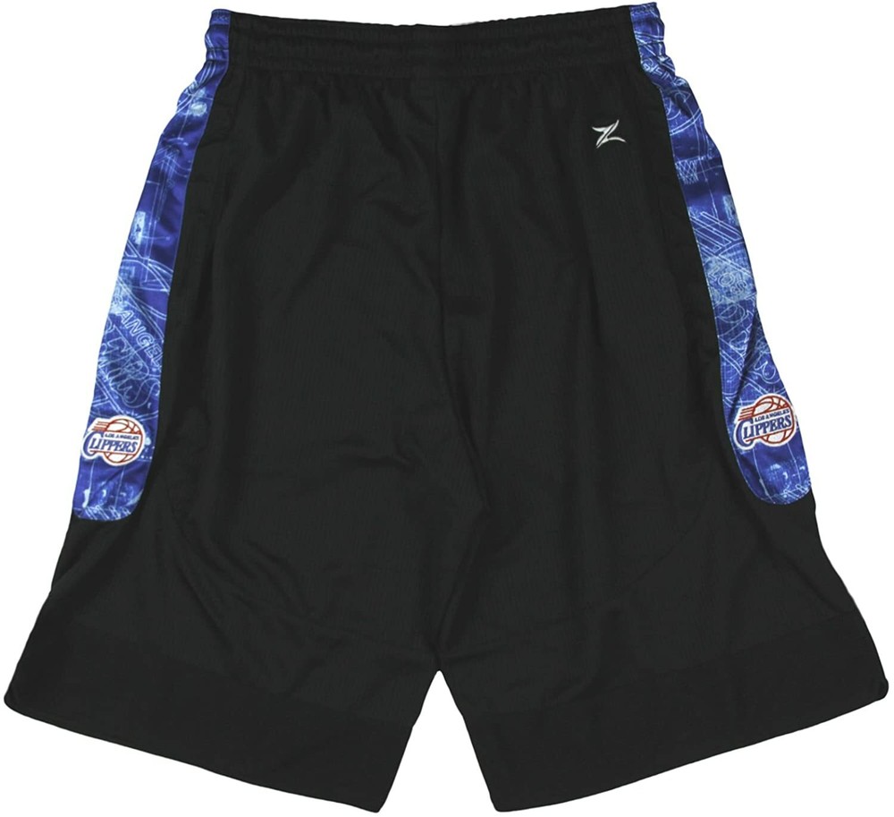 Zipway NBA Basketball Men&rsquo;s Los Angeles Clippers Blue Print Shorts, Black