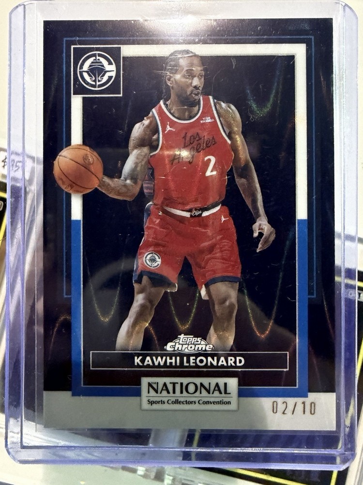 Kawhi Leonard 2/10 2026 Topps Chrome National Black Wave Refractor SSP Jersey #