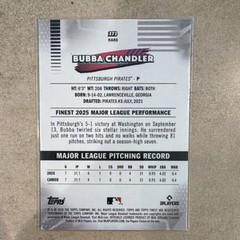 2026 topps Finest Bubba Chandler Pittsburgh Pirates RC Rare #272