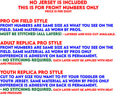 HOUSTON ASTROS FRONT NUMBER ONLY for Home/Road 2023 Jersey