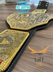 BIG GOLD World Heavyweight Championship Replica Tittle Belt Adult 6MM DieCasting