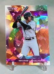 George Lombard Jr. 2024 Leaf Vivid #26 Orange Cracked Ice #1/3 New York Yankees