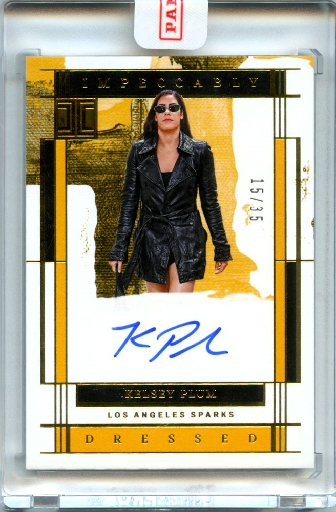 KELSEY PLUM 2025 IMPECCABLE WNBA DRESSED ON CARD AUTO SP 15/35 SPARKS