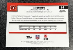 Joe Burrow 2025 Topps Chrome Image Variation SP Refractor #61 Cincinnati Bengals