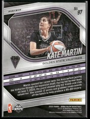 2025 Panini Prizm WNBA #97 Kate Martin WNBA Logo Prizms