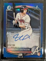 Tate Southisene 2025 Bowman Draft Chrome 1st Blue Refractor Auto /150 CGC 10