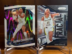 2025 Panini Prizm WNBA DiJonai Carrington White Seismic Prizm #9 + Fractal #1