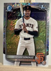 2025 Bowman Chrome 1st Josuar Gonzalez #BCP-153 Shimmer Refractor – Giants