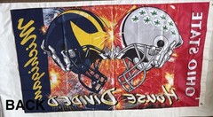 Ohio State – Michigan House Divided Flag Approx. 34.5 In. X 61 In. Preowned