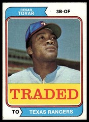 1974 Topps #538T Cesar Tovar Traded