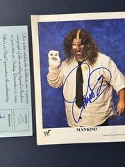 Mick Foley Mankind signed 8×10 Photo With proof WWE WWF WCW WRESTLING AUTOGRAPH