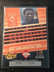 1995 Collector&rsquo;s Edge Black Label Quantum Motion #D /5151 Jeff Blake #2 Rookie