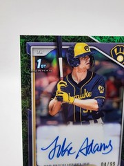 2024 Bowman Chrome 1st Prospect Luke Adams Green Grass Refractor Auto /99 RC