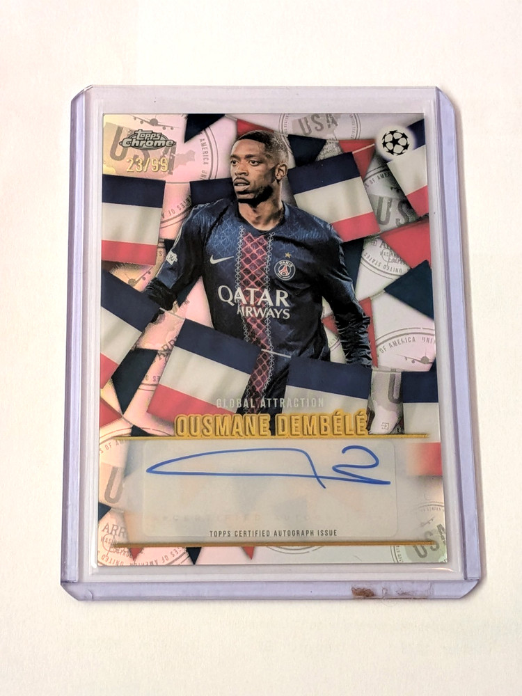 2025-26 Topps Chrome UCC Ousmane Dembele Global Attraction Auto /99 PSG