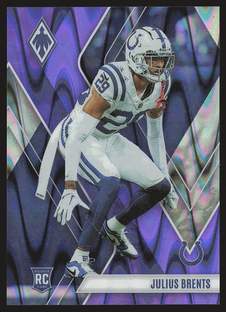 2023 Panini Phoenix #162 Julius Brents Purple Seismic #/125 SN,RC