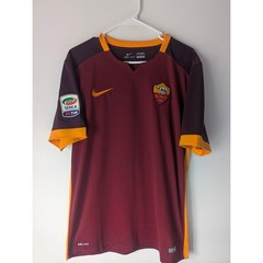 AS Roma 2015-16 Home Totti Jersey Large Authentic Nike Serie A Patched Shirt