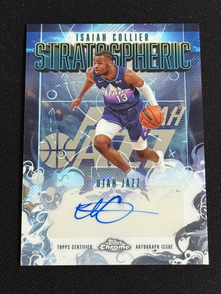 2025-26 Topps Chrome NBA Stratospheric Signatures Isaiah Collier RC Auto SM-IC