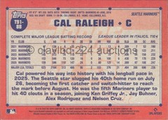 2026 TOPPS MLB – Cal Raleigh – 1991 35th Anniversary Insert #T91-88 Mariners
