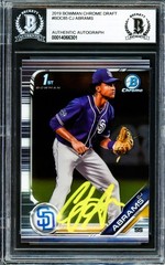 CJ Abrams Auto Signed 2019 Bowman Chrome Draft RC BDC85 Padres Stock Beckett