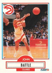 1990 Fleer #1 John Battle Atlanta Hawks