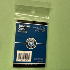 (10-Pack) 28 pt Trading Card Dividers – White Heavy Duty Write On Index Surface