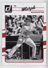 2017 Donruss Variation Cyan Back Daniel Murphy (Murph Black and White Photo) fm0