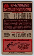 1976 Topps #57 Bill Walton – Trail Blazers – HOF – Creases – Vintage NBA Legend