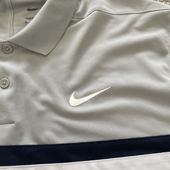 Nike Utah State Aggies Dri-Fit Polo Gray Blue Colorblock Men’s XL Performance