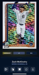 DIGITAL TOPPS BUNT 25 Zach McKinstry LEGENDARY RAINBOW BONUS LEVEL Read