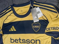 ADIDAS CLUB ATLETICO BOCA JUNIORS 120 ANIVERSARIO SLIM JERSEY SIZE L MEN $100.00