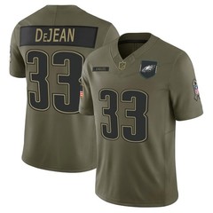 New Men&rsquo;s Eagles Olive 2025 Salute to Service Limited All Stitched Jersey NWT=
