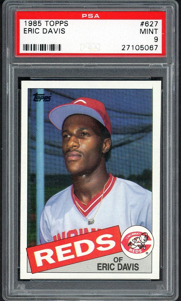 1985 TOPPS #627 ERIC DAVIS REDS PSA 9 MINT 554620 (KYCARDS)