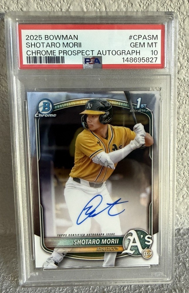 2025 Bowman Chrome Shotaro Morii Auto 1st Prospect #CPA-SM PSA 10