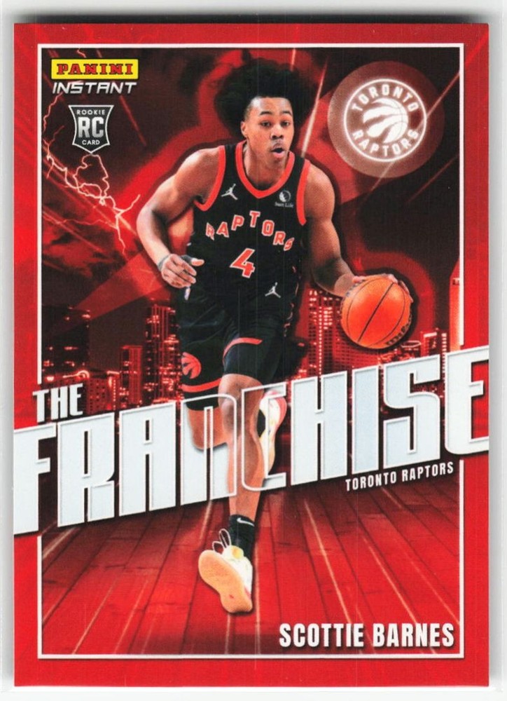 2021-22 Panini Instant The Franchise Scottie Barnes RC #SF-28 /596 Toronto