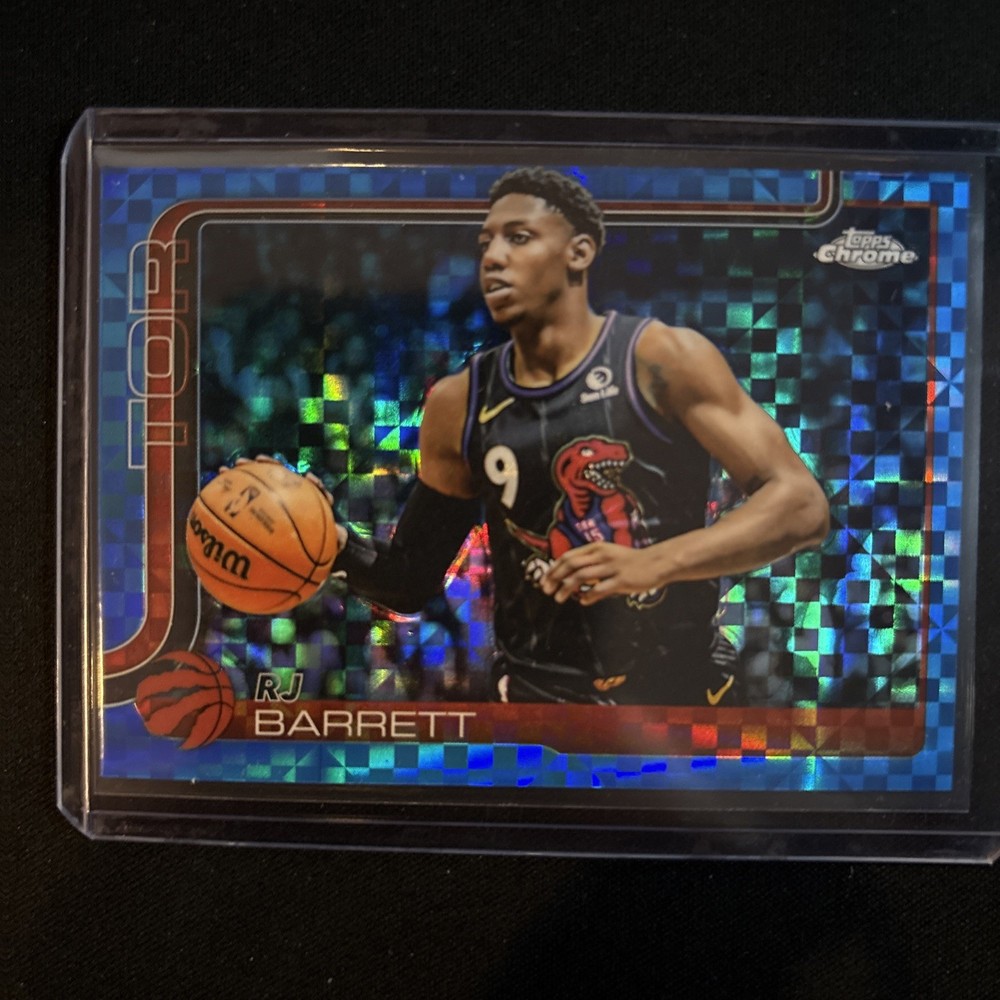 🔥RJ Barrett 2025-26 Topps Chrome #225 Blue X-Fractor Raptors SSP