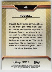 2025 Topps Chrome Disney Pixar Black Wave Refractor #49 Russell