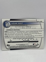 2025 Bowman Draft Aidan West Chrome Auto 1st Prospect #CPA-AWE Dodgers