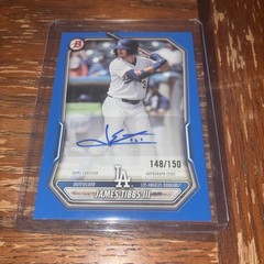2026 Bowman James Tibbs III Auto #BPA-JT 148/150 Dodgers Blue