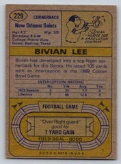 1974 Topps – #229 Bivian Lee (RC) vg-ex