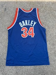 Rare Vintage 90s Champion NBA New York Knicks Charles Oakley 34 Jersey Men 48 XL