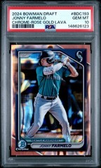 2024 JONNY FARMELO ROSE GOLD LAVA /10 GEM MT 10 POP 1