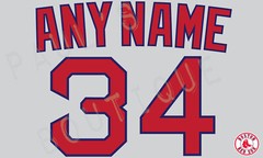 Boston Red Sox Lettering Kit for an Authentic, Replica or Youth Road 2023 Jersey