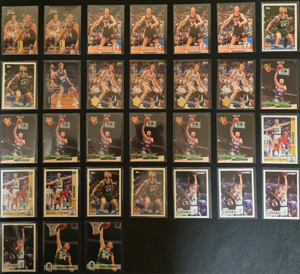 31 card collection of Brad Lohaus basketball trading cards