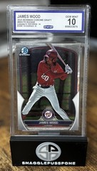 2023 Bowman Draft James Wood #BD-70 (RC) CGC Gem Mint 10 Washington Nationals