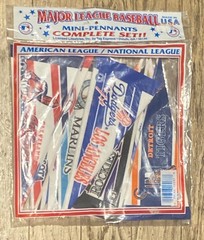 MLB Baseball Mini Felt Pennants Vintage Made in USA National League Wahoo Logo