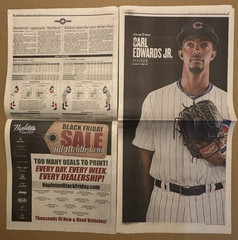 2016 Chicago Tribune Nov. 2 Section 3 Cubs World Series 14 pages – Carl Edwards