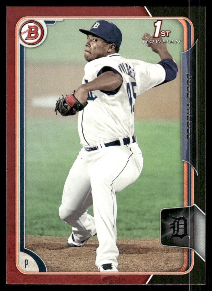 2015 Bowman Prospects Asia Black-Red BP139 Jose Valdez Tigers